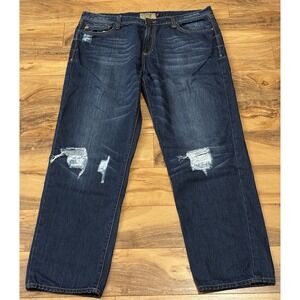 Dear John Size 36 Women's high rise 8"‎ wide legs Boyfriend Jeans Distressed
